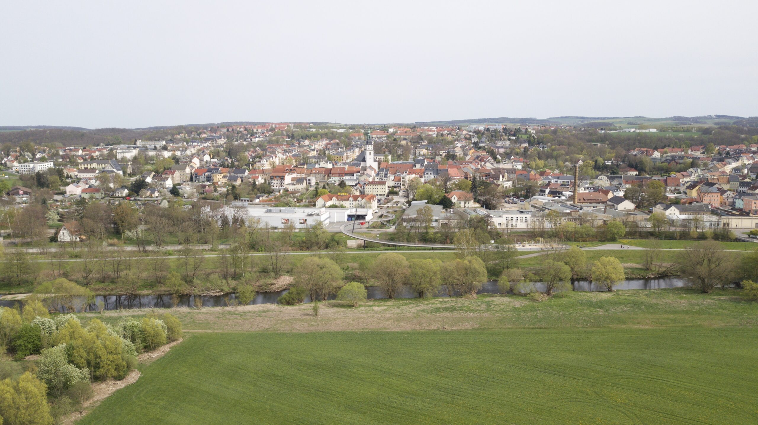 Blick über Frankenberg in Sachsen